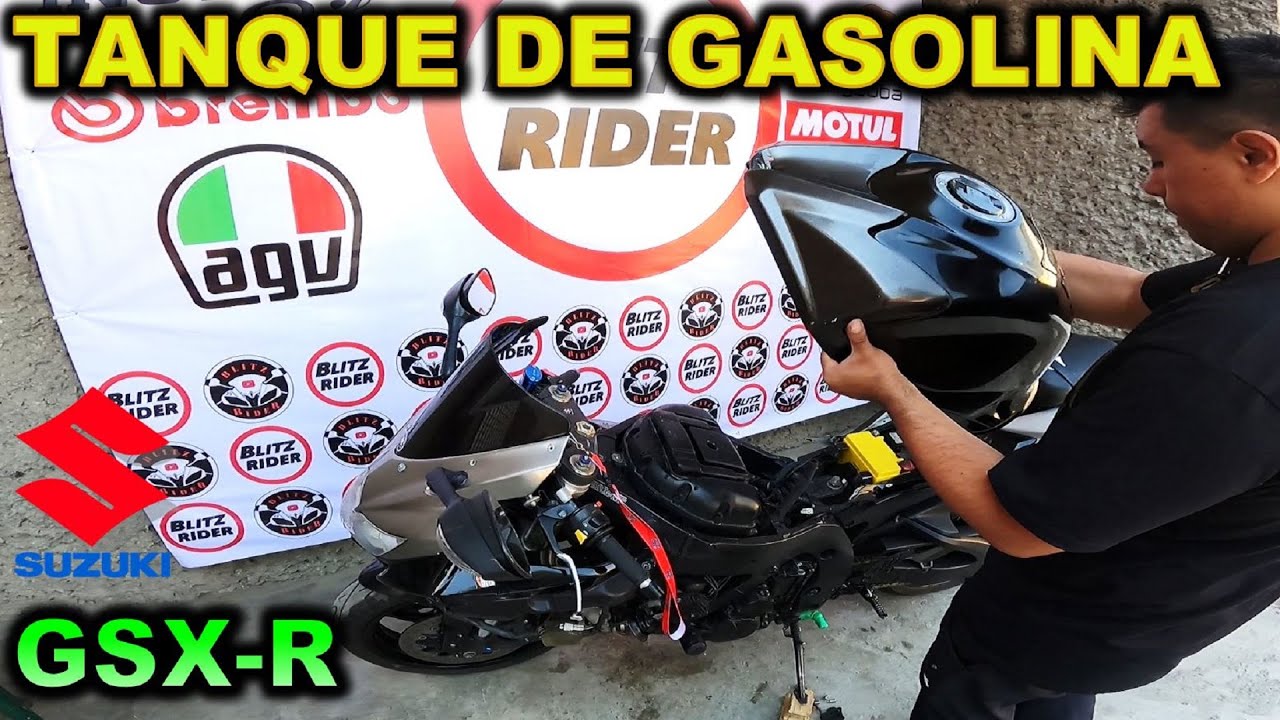 LAVANDO EL TANQUE Y BOMBA DE GASOLINA  A LA GSX-R 600 CAP-4 BLITZ RIDER