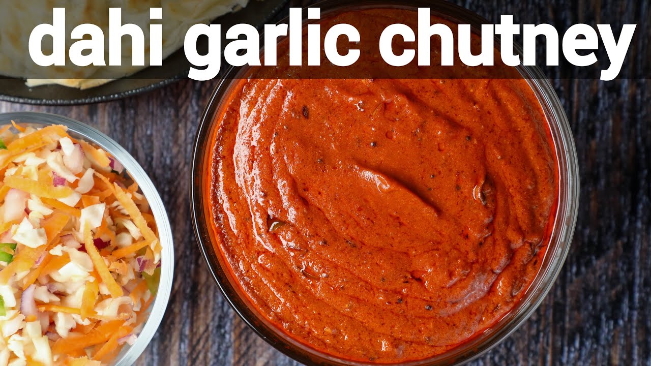spicy dahi garlic chutney recipe for roti & chapati | दही लहसून की चटनी | dahi lahsun ki chutney