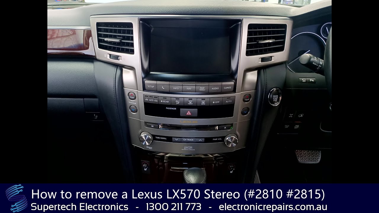 Как снять стереосистему Lexus LX570 (#2810 #2815)