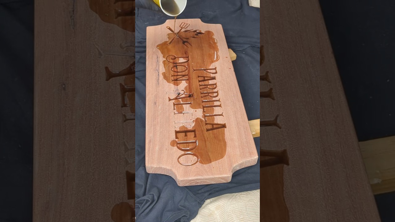 CNC carved BBQ sign