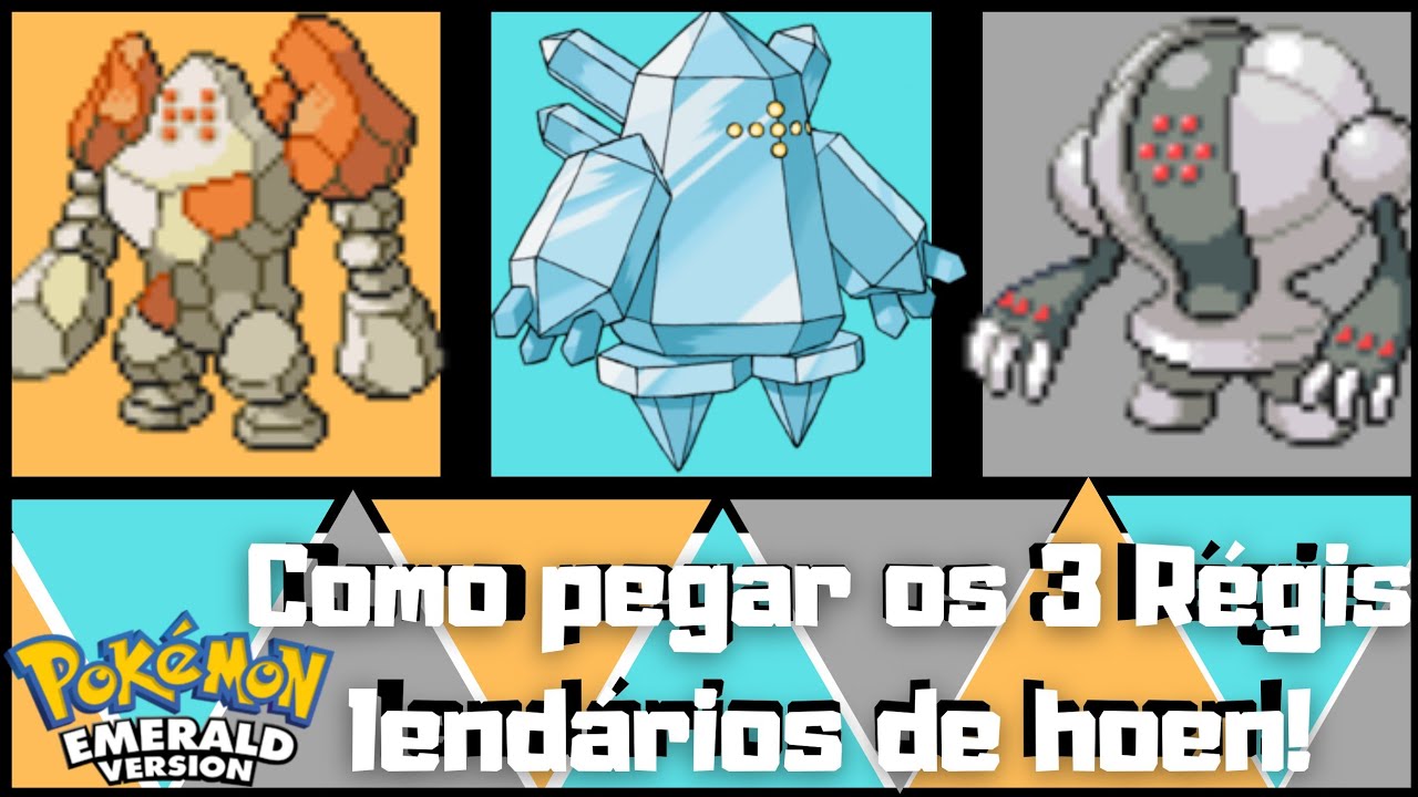 Como pegar os 3 Régis lendários no Pokémon emerald (regice/regirock/registeel)