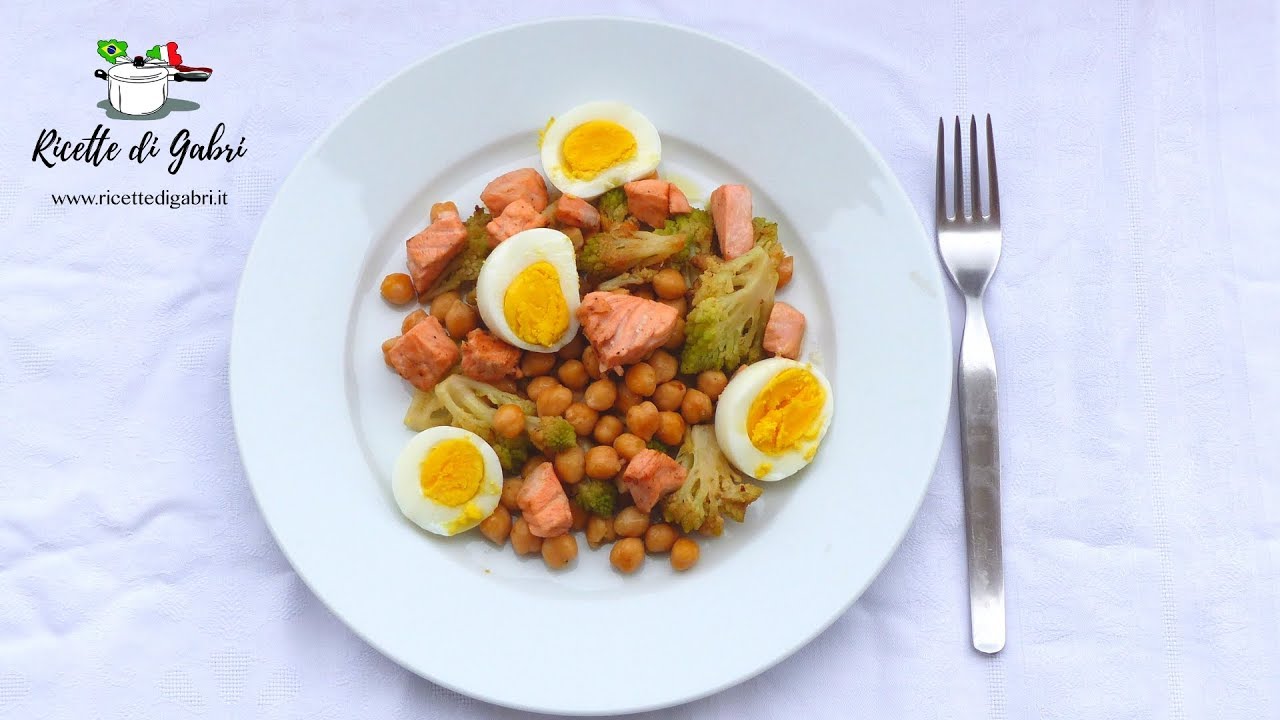 INSALATA DI CECI e SALMONE ricetta facile e buonissima!- RICETTE DI GABRI