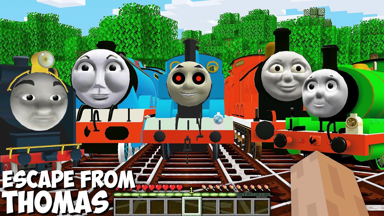 ESCAPE from THOMAS THE TANK ENGINE.EXE and FRIENDS with SONIC in Minecraft Gameplay - Coffin Meme