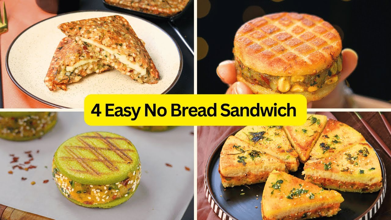 You Won’t Believe These Sandwiches Have NO Bread | 4 Easy No Bread Sandwich | MintsRecipes