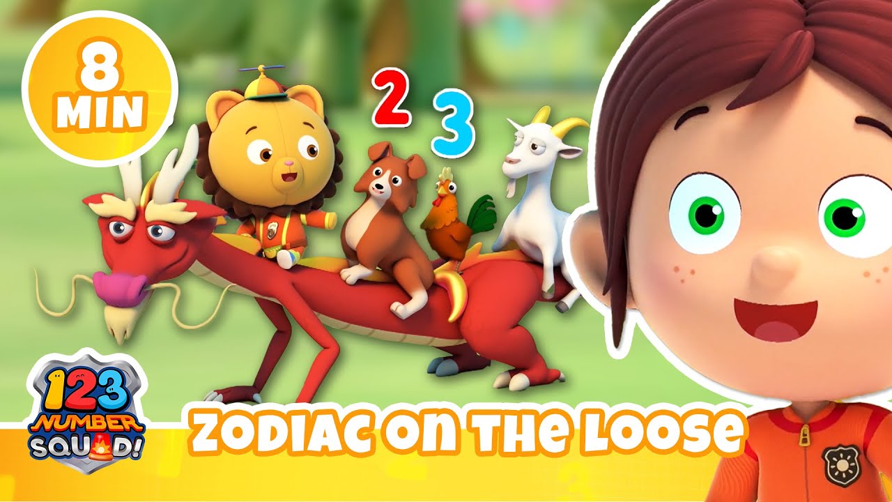 Zodiac on the Loose! Chinese New Year Special | 123 Number Squad! | Full Episode | Cartoons for Kids