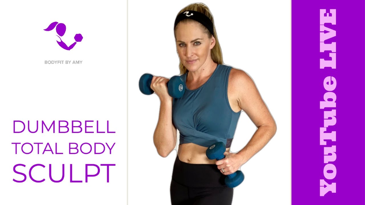 LIVE Dumbbell Total Body Sculpt Workout | 35 Minutes