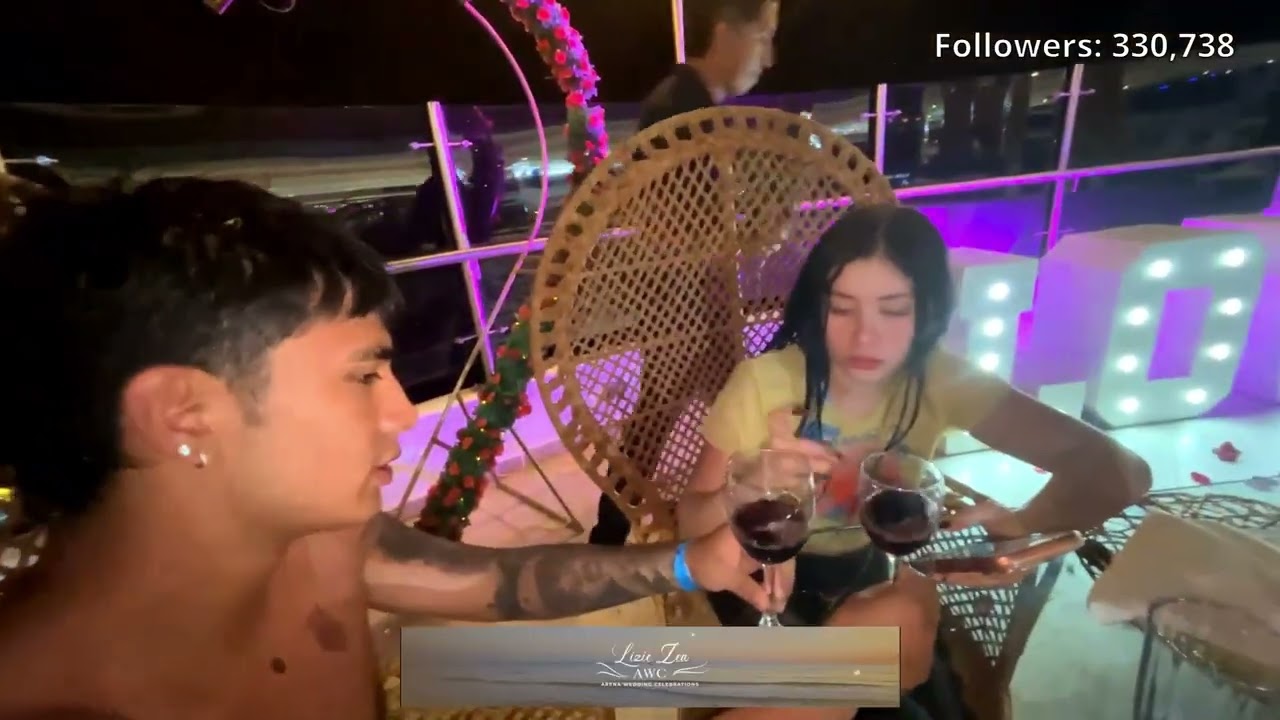 Cena romántica de Ismael Sánchez y May Osorio 