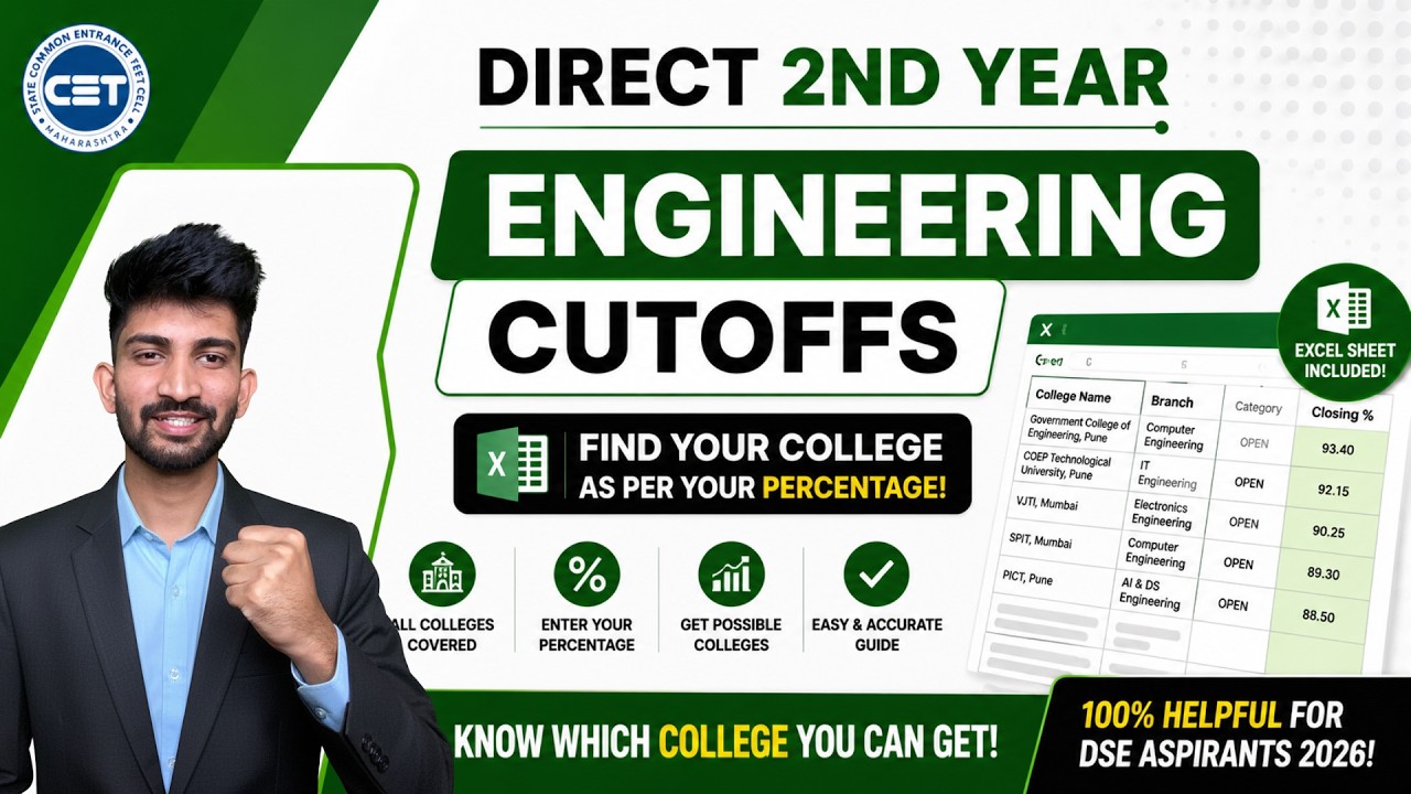DSE Cutoffs 2026 | Direct Second Year Engineering Admission 2025-26