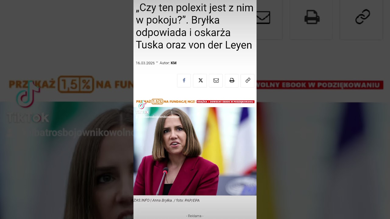 Bryłka w zabawny spos&oacute;b odpowiada premierowi