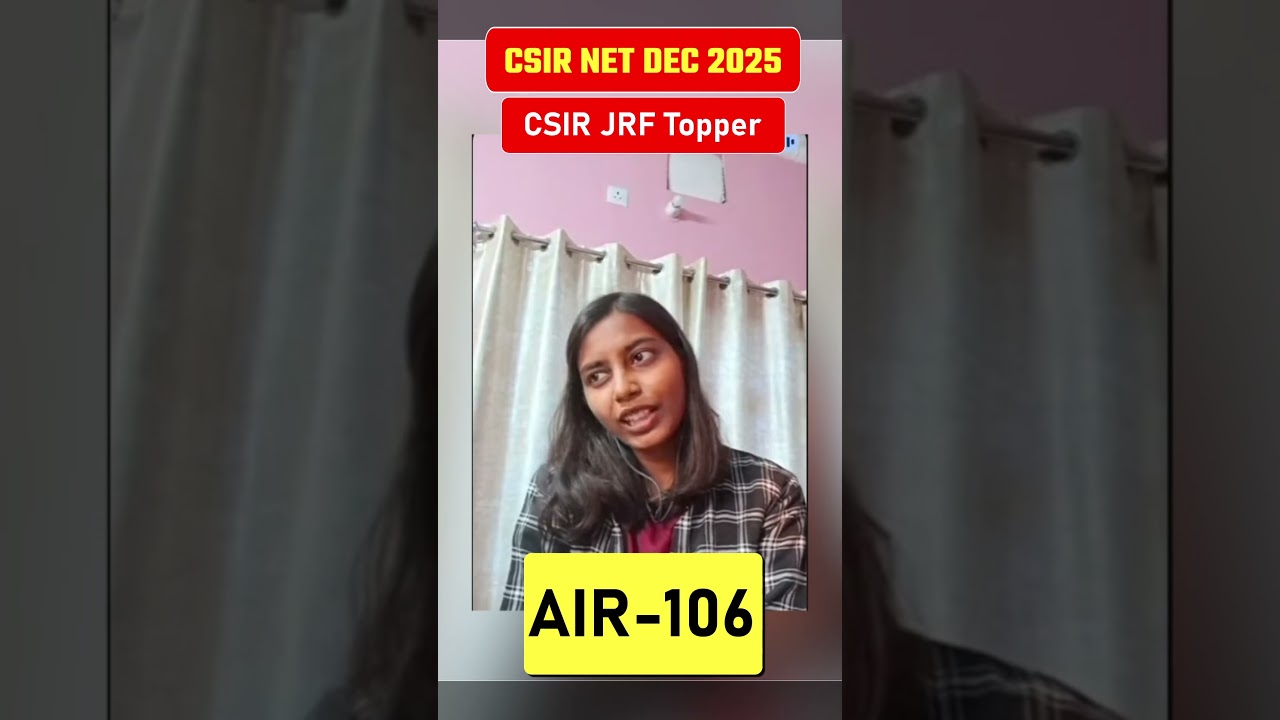 CSIR JRF Topper Rashmi Prabha I AIR 106 I CSIR NET DEC 2025 Result I Strategy I IFAS Testimonial