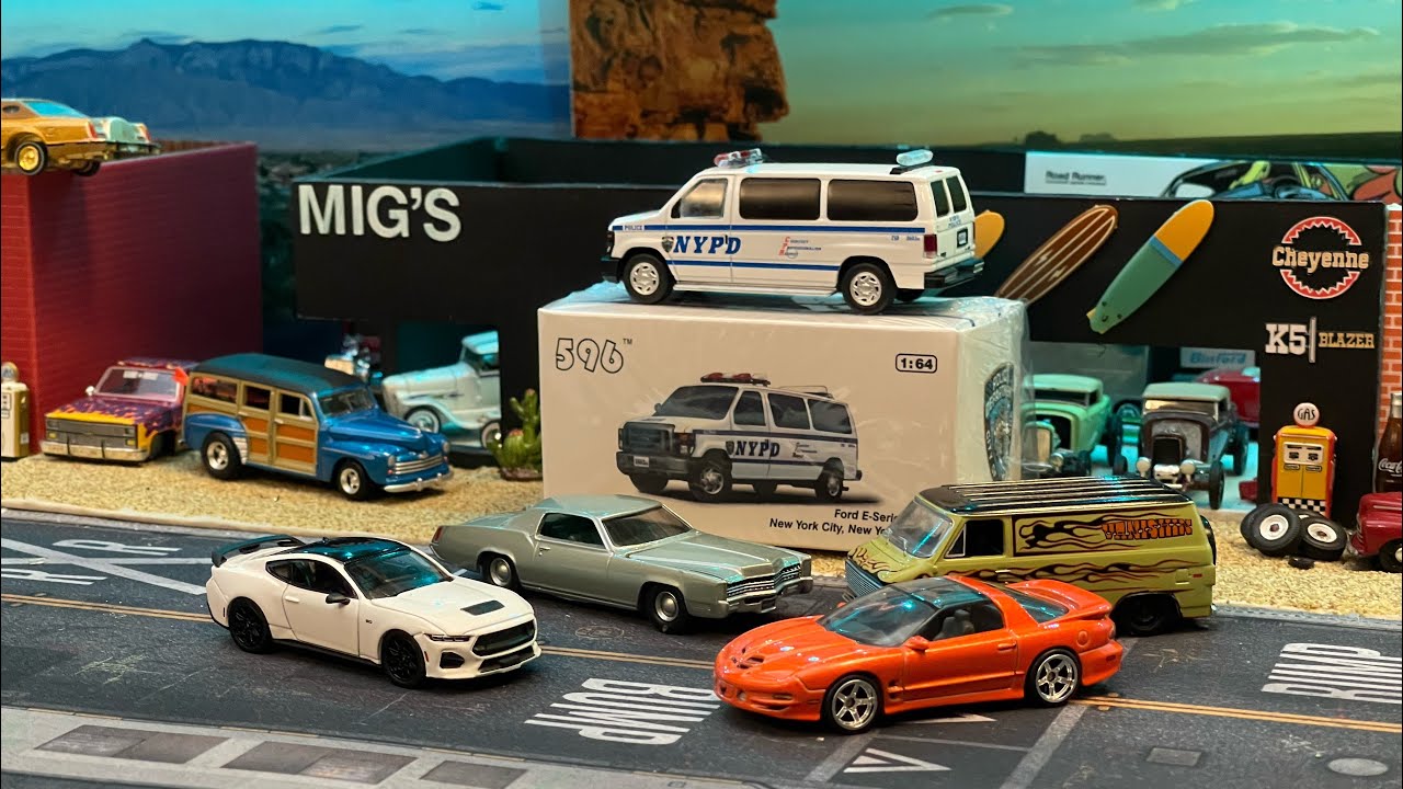 Hot Wheels 2002 Firebird WS6 | 596 Model E350 NYPD Van | GL 24 Mustang GT 5.0 | #diecast
