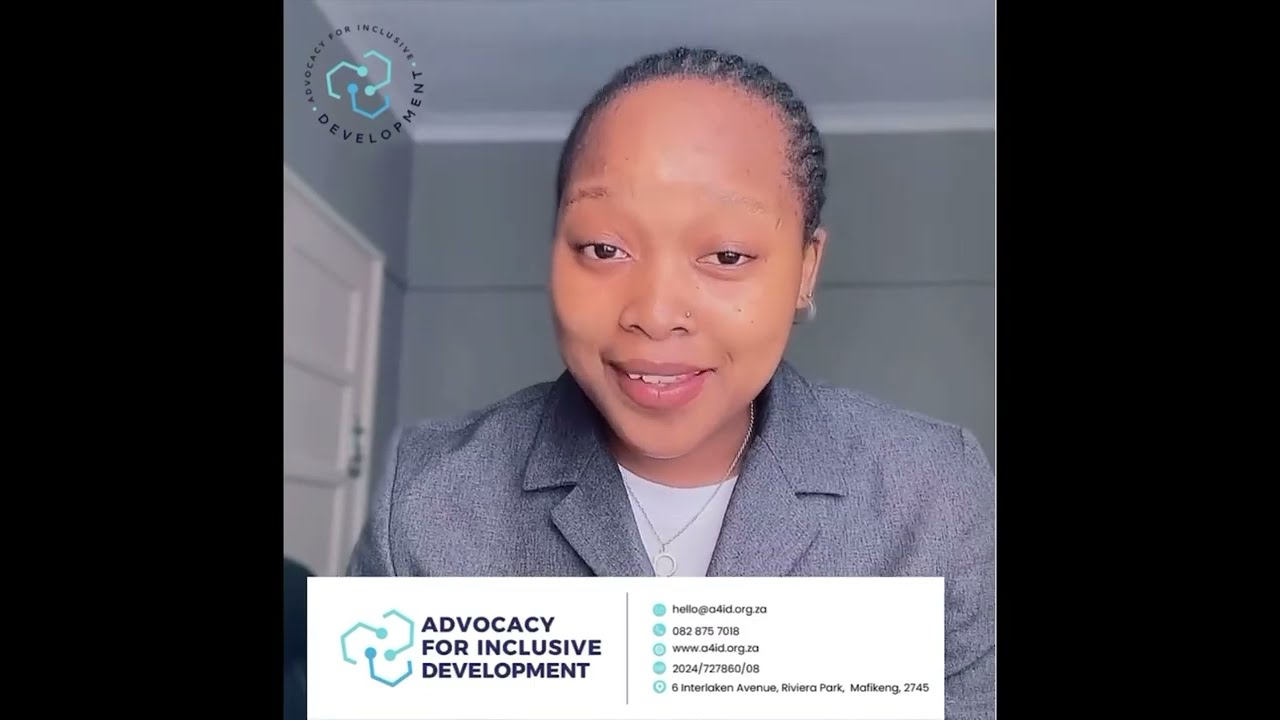 Nobantu Cala introduces Advocacy for Inclusive Development A4ID ZA