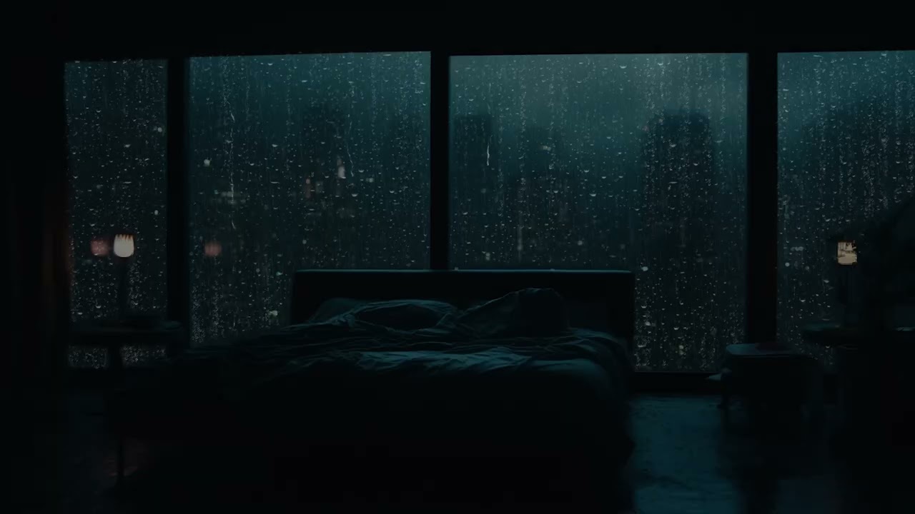 Healing Rain at Night for Deep Sleep | Gentle Rain Sounds to Ease Anxiety and Stress