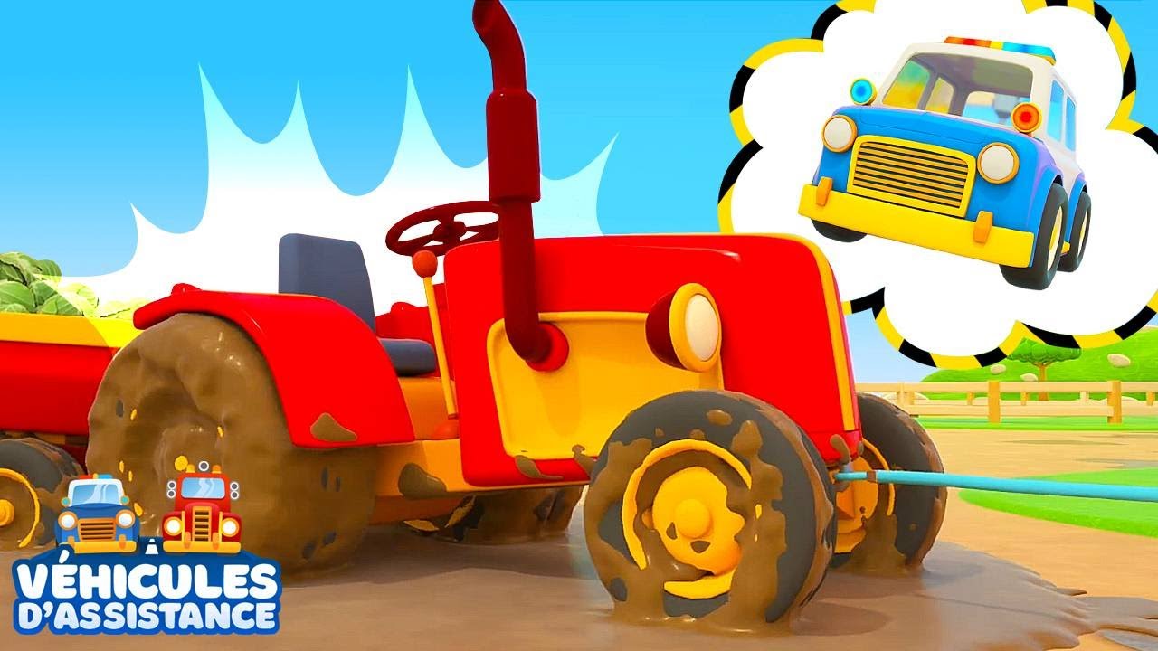 Mission récolte : un tracteur coincé dans la boue ! 🚜 🥕 La dépanneuse et la police à la rescousse