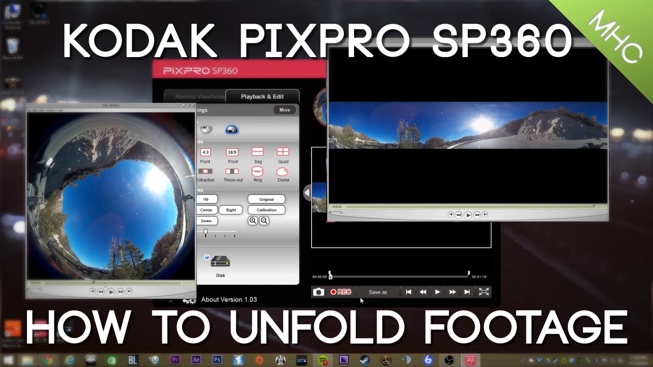 Unfolding Footage on the Kodak PIXPRO SP360 Software
