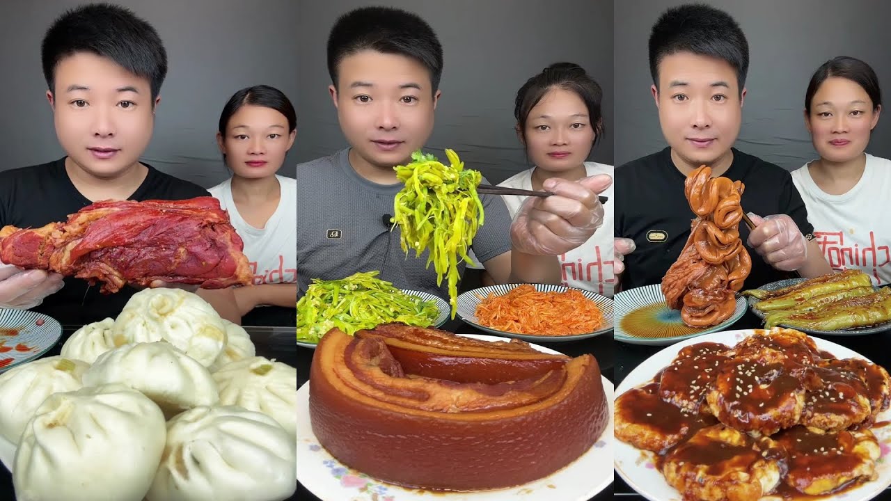 Sub)ASMR MUKBANG- Spicy Bralsed Pork Belly | EATING SHOW | CHINESE MUKBANG- Eat Beef Ribs #4