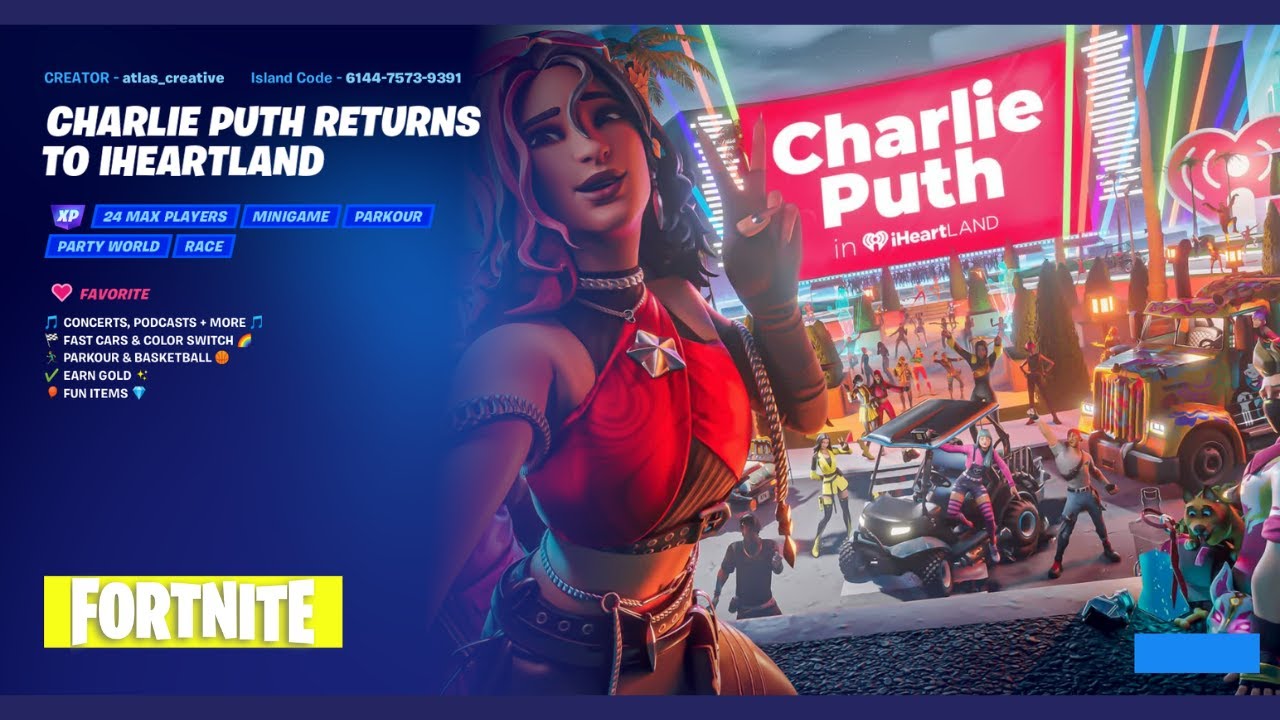 Charlie Puth Returns to iHeartLand - Fortnite Concert (Season 4)