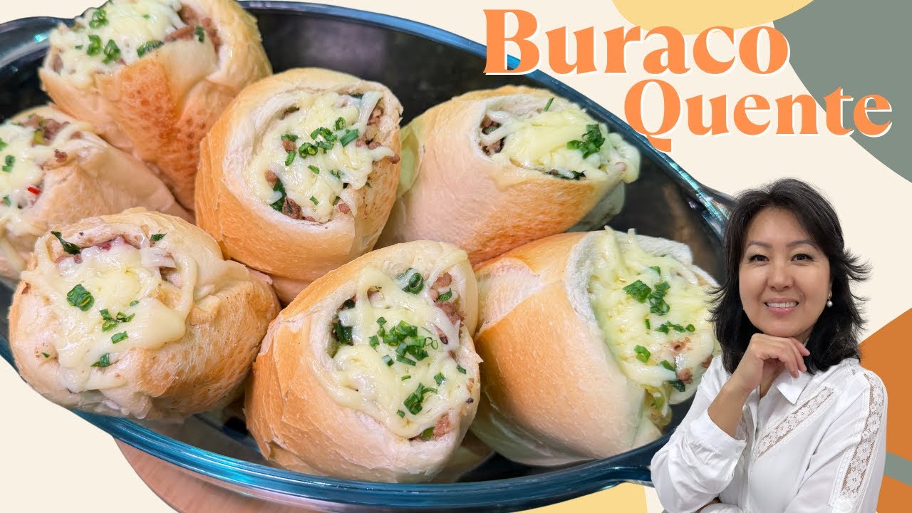 Lanche rápido e prático de carne moída com queijo no pão francês | BURACO QUENTE