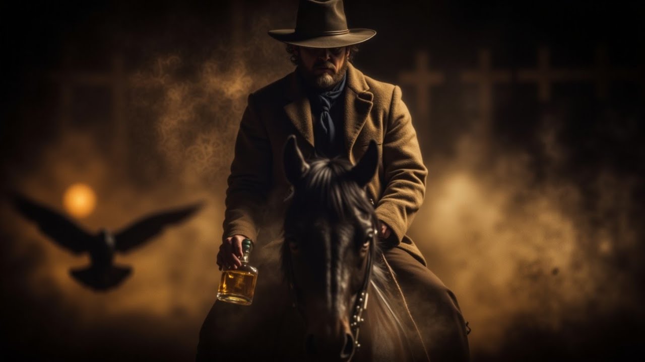 Музыка Темного Блюза Ночи ~ Поездка Ковбоя | Расслабляющая Электрогитара и Виски Мечты