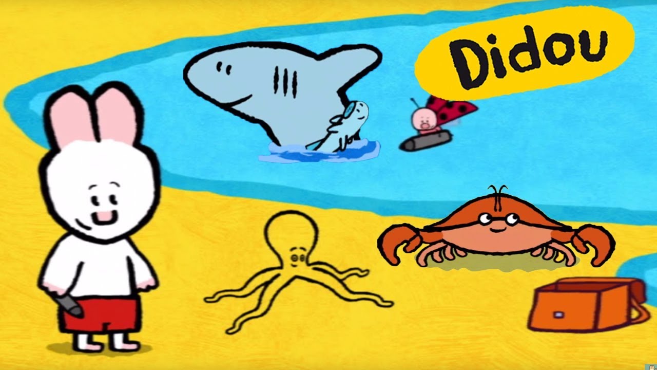 C'est l'été ! Didou dessine moi un CRABE, une PIEUVRE et un REQUIN | Apprendre à dessiner avec DIDOU