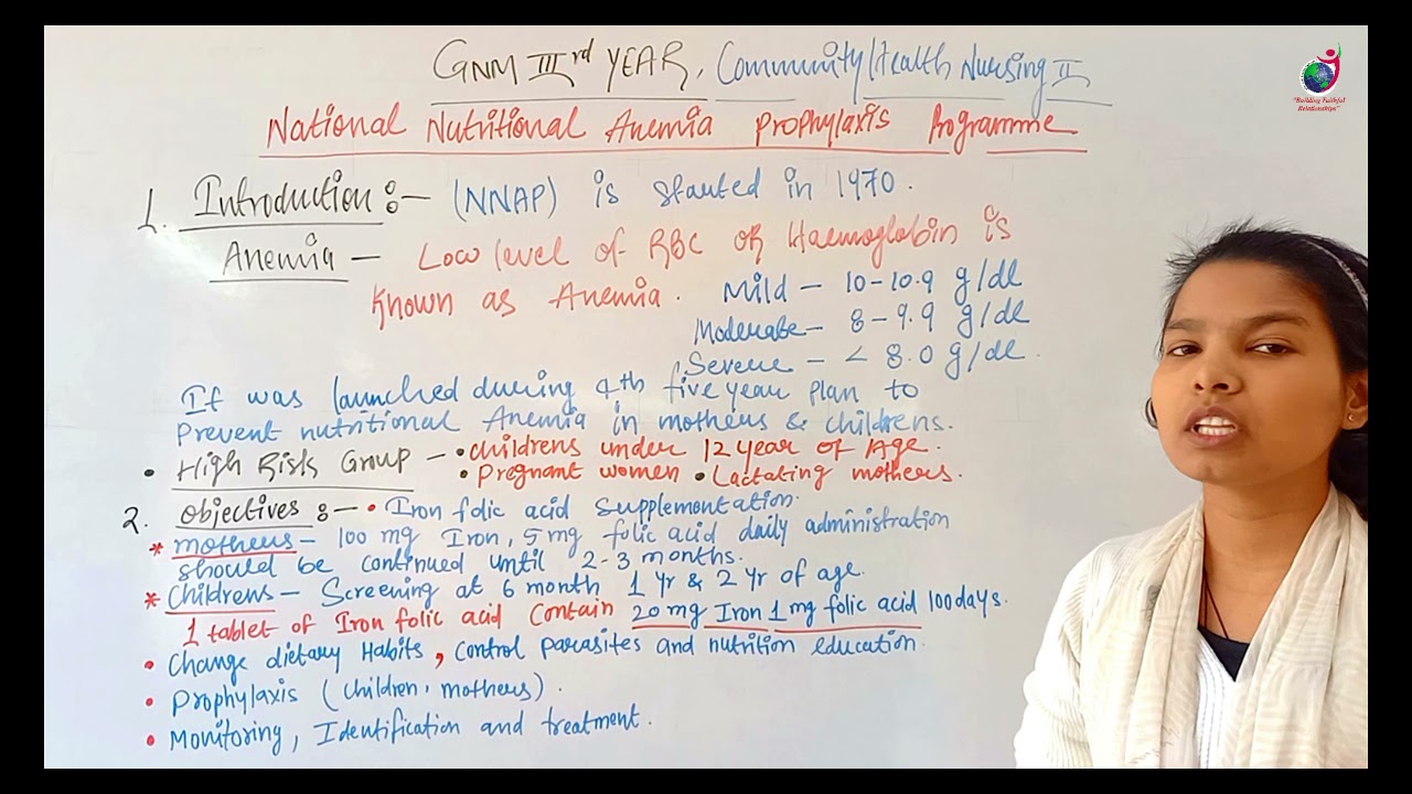 GNM 3rd Year II National Nutritional Anemia Prophylaxis Programme II Community Health Nursing - II