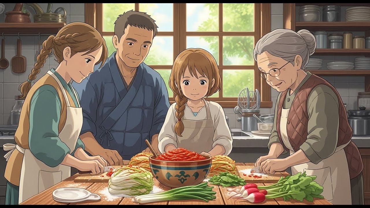 Animated Rural Life - Ep 4: First Snow & Making Kimchi | Ghibli Style ASMR