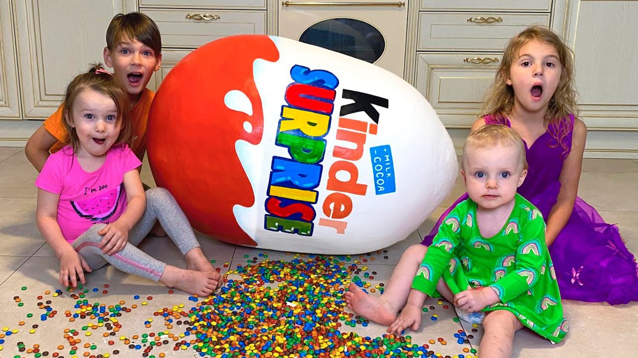 Five Kids Egg Surprise + more Children's Songs and Videos