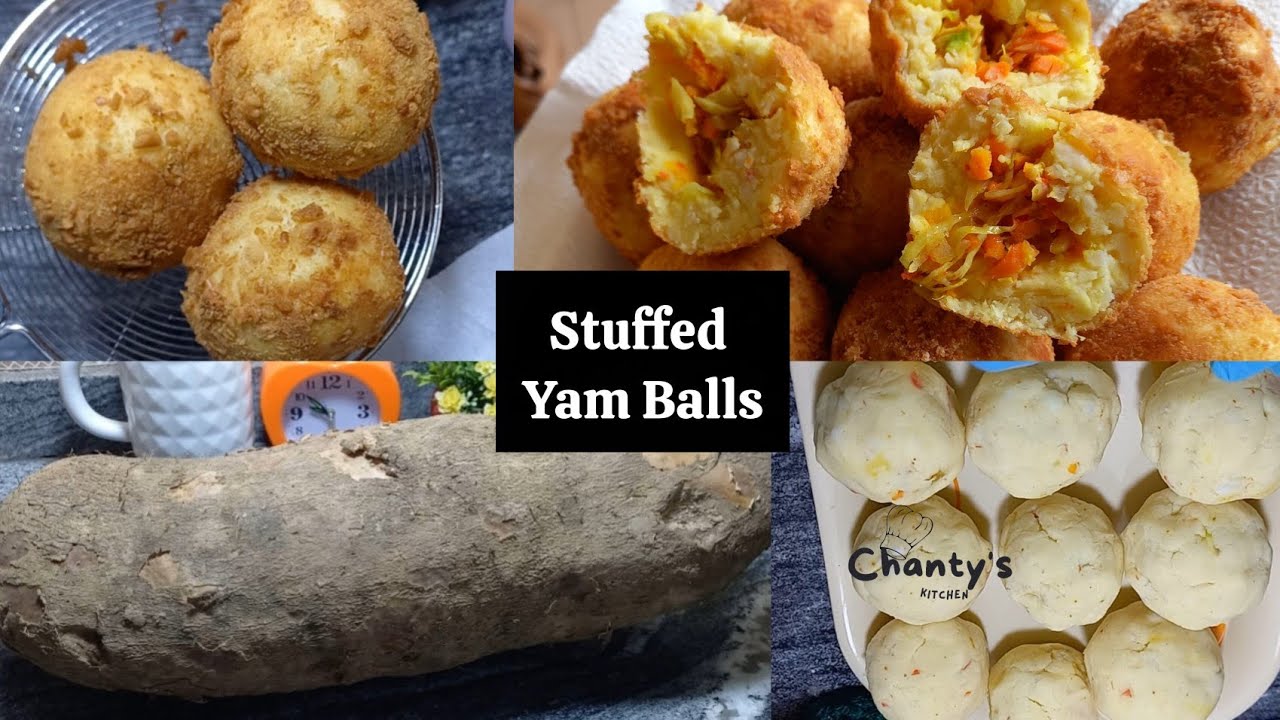 How to Make Stuffed Yam Balls | Easy New Yam Recipe | Nigerian Snacks | Yam Croquette 