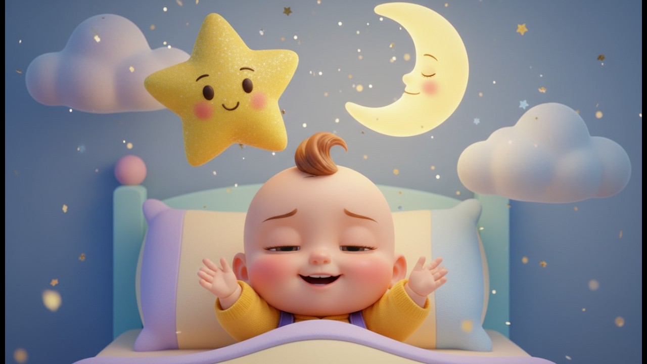 Canción de Cuna para Dormir con Estrellas  Canción Infantil Educativa en Español Para Niños y Bebés