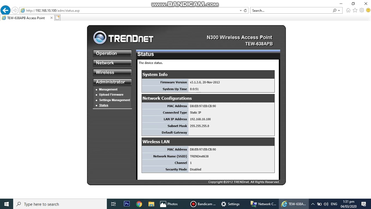 15  How to Configure Trendnet TEW 638APB as Access Point