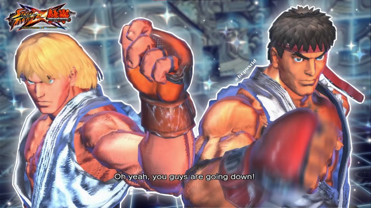 Кен и Рю против Мардука и Кинга (наивысшая сложность) | Street Fighter X Tekken