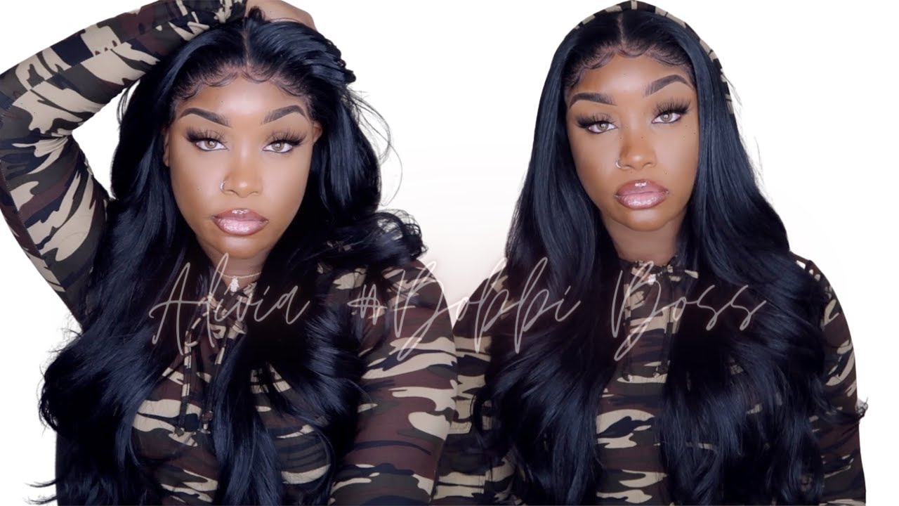 LOOK AT THIS!!!! 13*7 PRE-PLUCKED LACE FRONT HUMAN HAIR BLEND UNIT !! | BOBBI BOSS ALIVIA