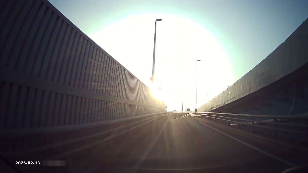 ドラレコ映像・福岡市内 ～ 香椎→都市高速下→那の津