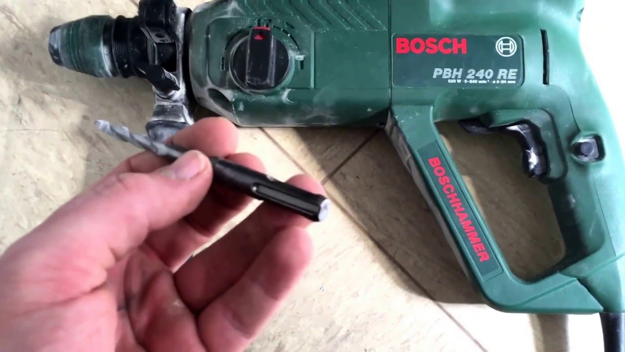SDS Bohrerschaft System Benutzung Anleitung Bosch Boschhammer PBH240RE Funktionen