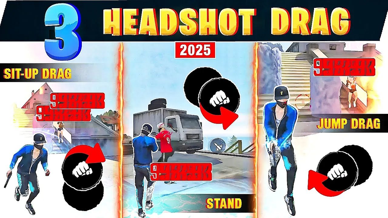Headshot Drag Trick 🔥 || 2025 Best Free fire setting in tamil || Headshot Free fire setting 🎯