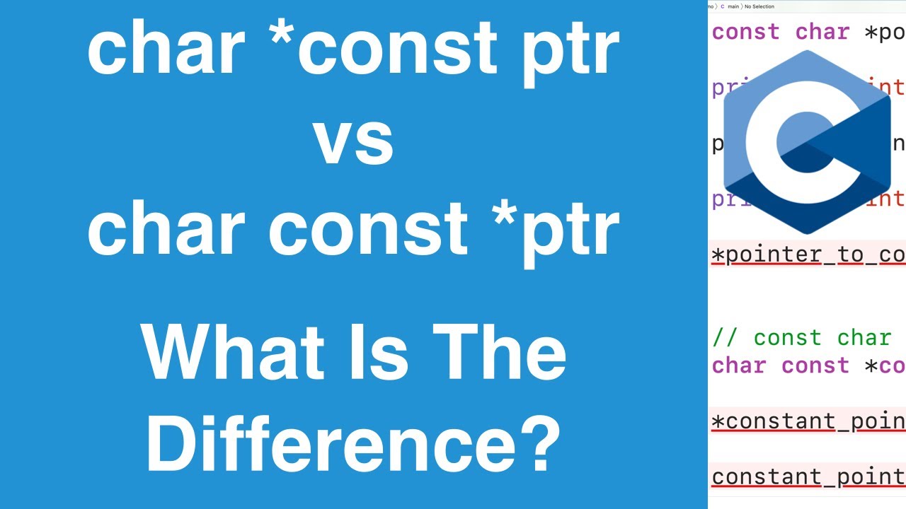 Constant Pointer VS. Pointer To A Constant | C Programming Tutorial