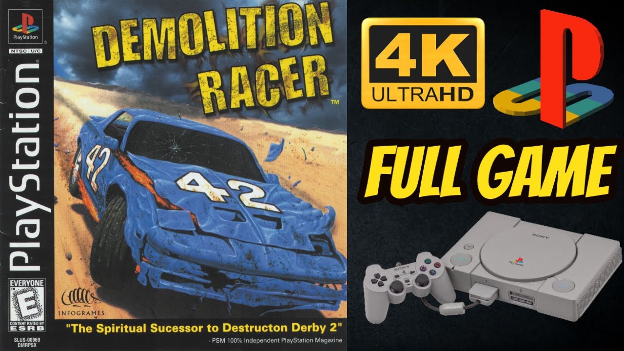 Demolition Racer | PS1 | 4K60ᶠᵖˢ UHD🔴| Longplay Walkthrough Playthrough Full Movie Game