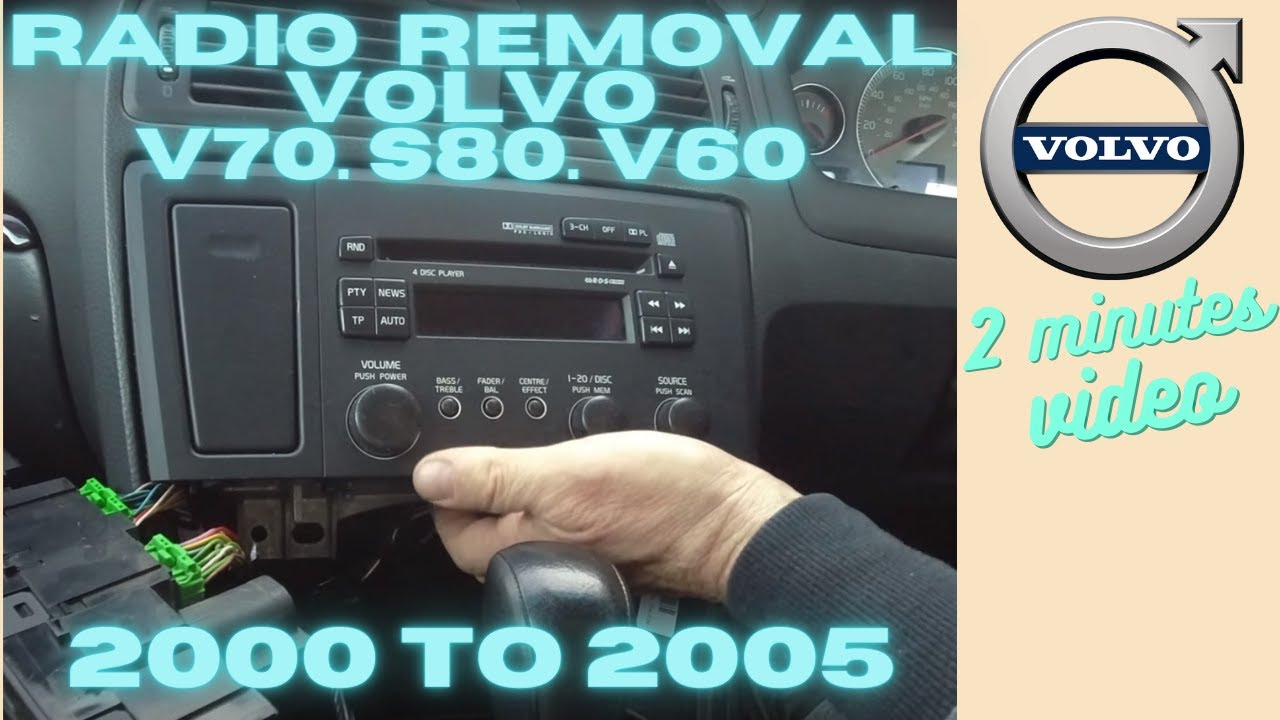 Снятие магнитолы VOLVO V70, XC70, S60, S80 2000–2005 гг. Простая работа, 10 минут.