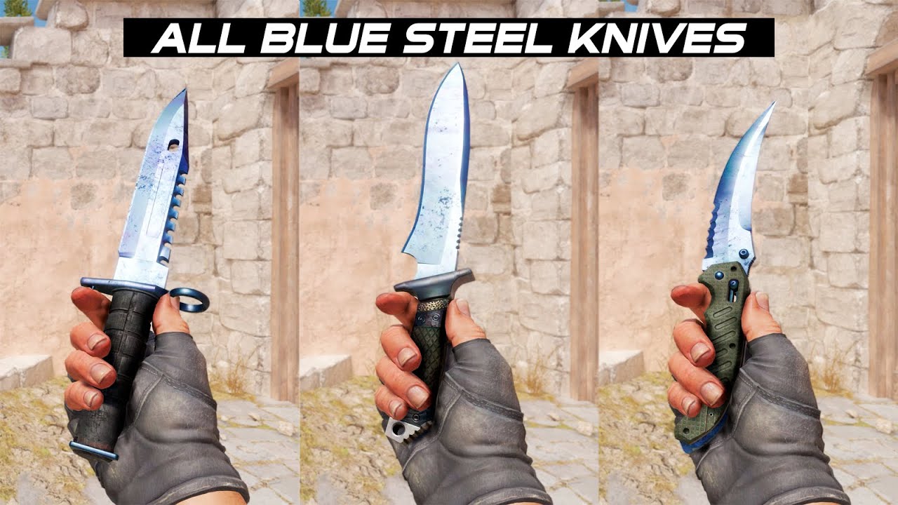 CS2 All Blue Steel Knives - In Game showcase [4K60FPS]