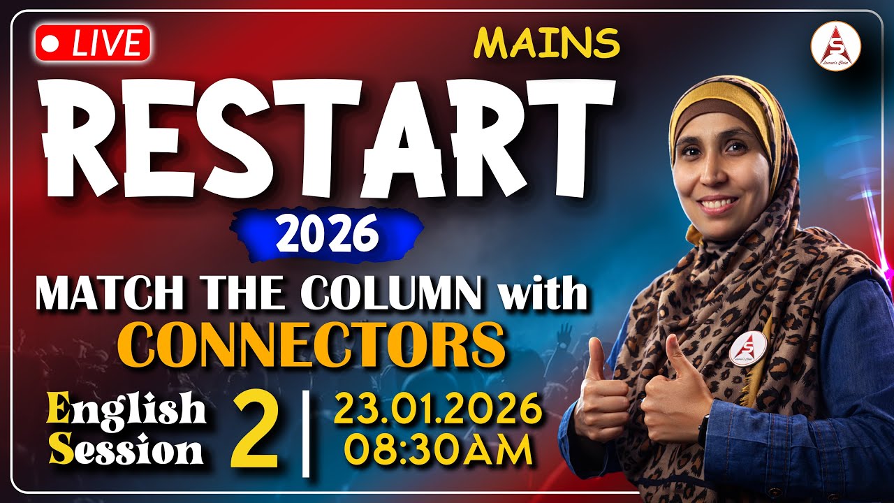 English Session 2 🔴 | Restart MAINS 2026 | CONNECTORS | Fatima Ma’am #ssa #Mains2026 #EnglishRestart