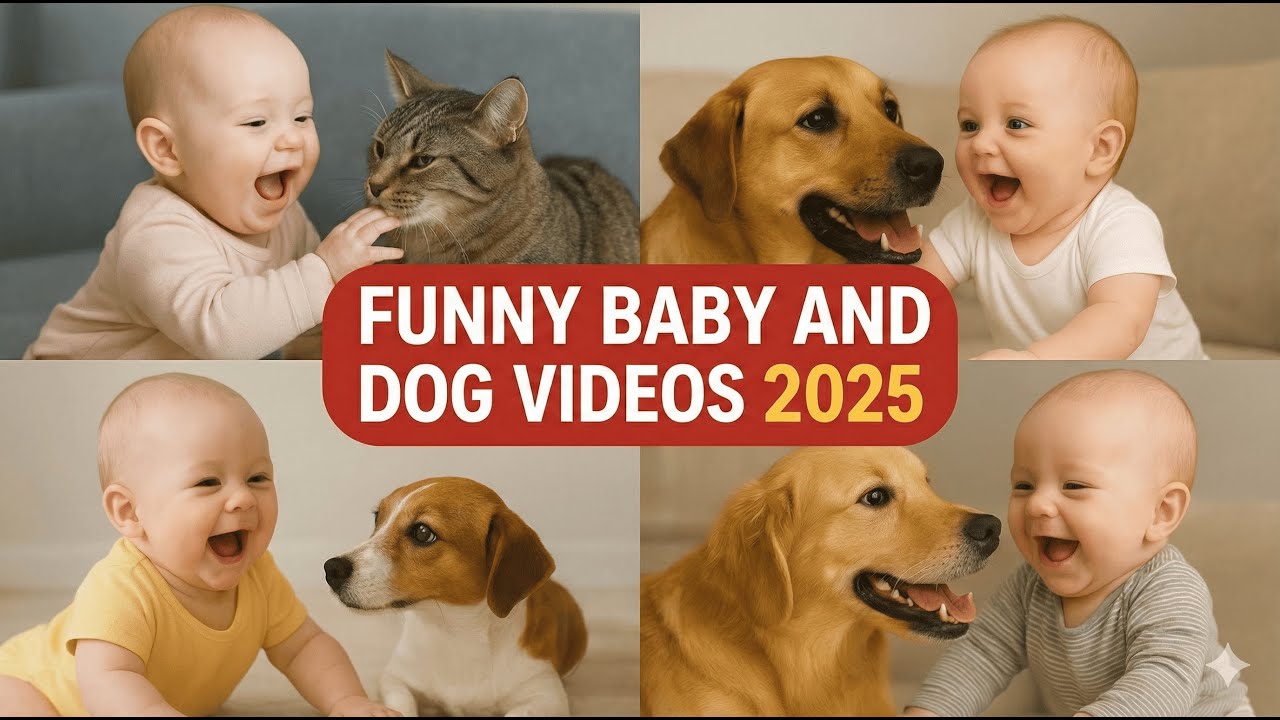Подборка смешных видео с детьми и собаками 2025 года