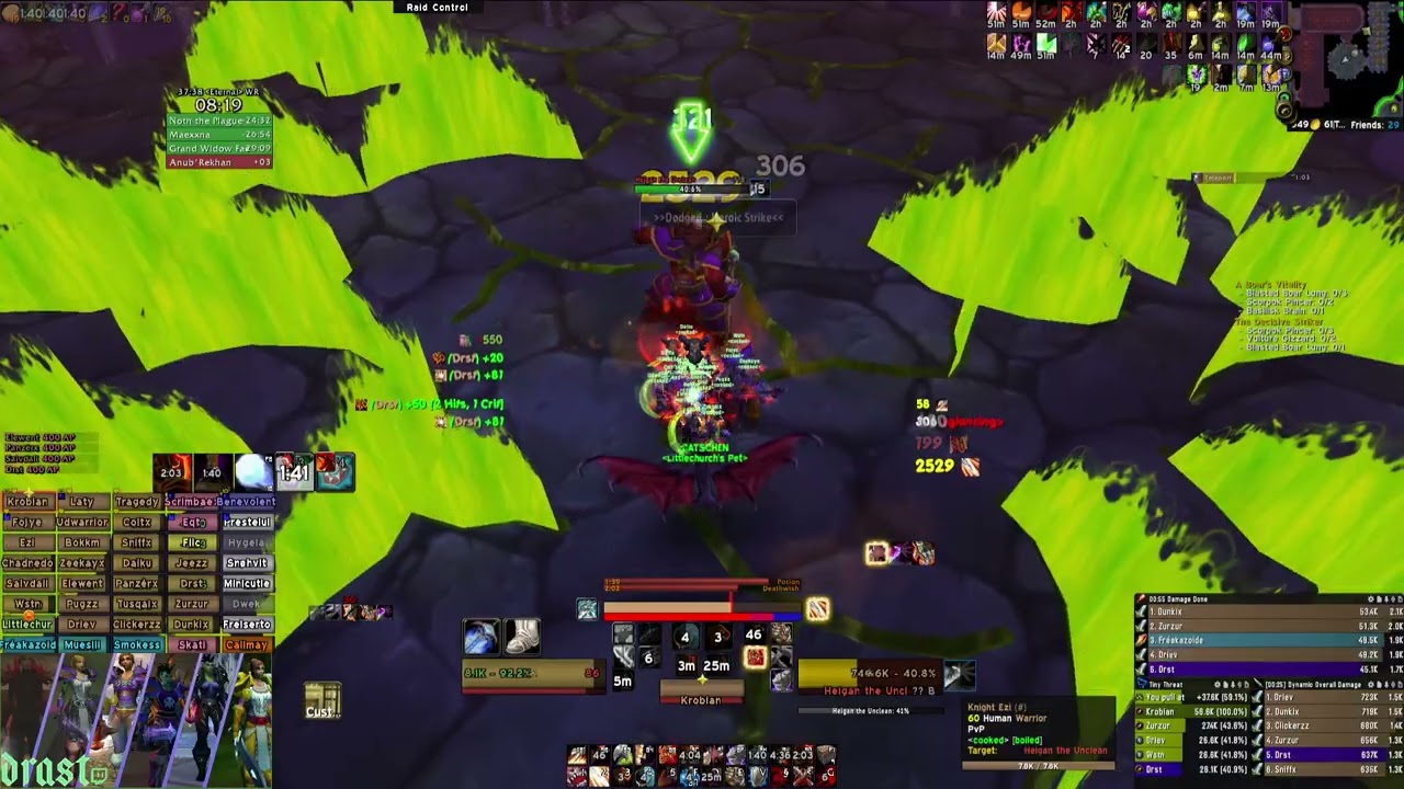 Naxxramas Speedrun in 39:35 by Cooked Drast Fury Warrior PoV #1 Classic Era