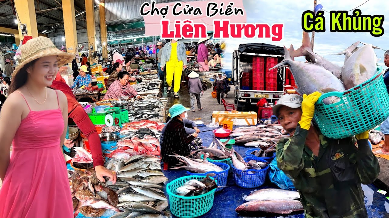 Chợ hải sản Liên Hương Bình Thuận -  Đầy đủ hải sản tươi ngon, giá rẻ