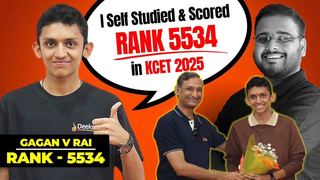 🚀 No Coaching, Only Self-Study: KCET 2025 Topper Gagan’s Strategy | 🏆 KCET 2025 Topper Interview 🎯