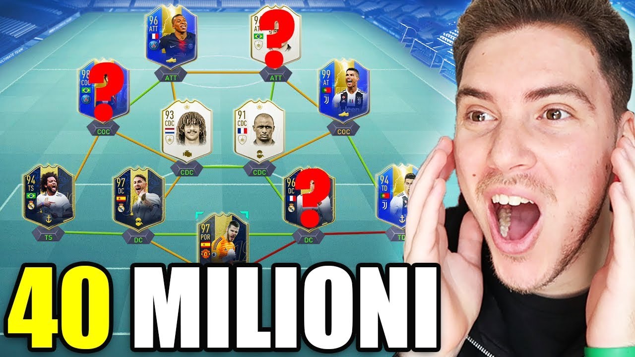 LA MIA SQUADRA DA 40 MILIONI SU FIFA 19!! - LA PIÚ FORTE E COSTOSA con TOTY, TOTS E ICON!