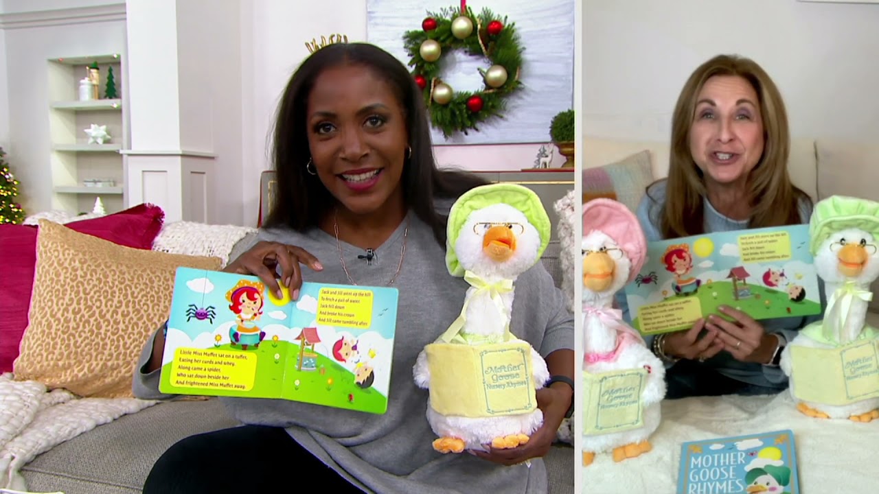 Cuddle Barn Mother Goose Animated Plush with Board Book on QVC