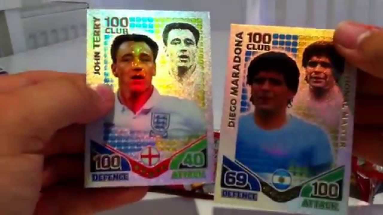 Match attax England World Cup 2010 - opening 10 packs - 2 HUNDRED CLUB IN SAME PACK - signed cards!!