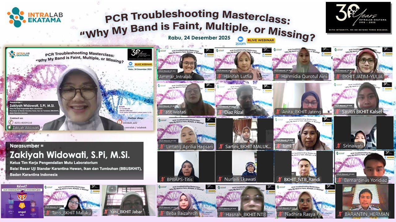 Webinar: PCR Troubleshooting Masterclass: “Why My Band is Faint, Multiple, or Missing?”