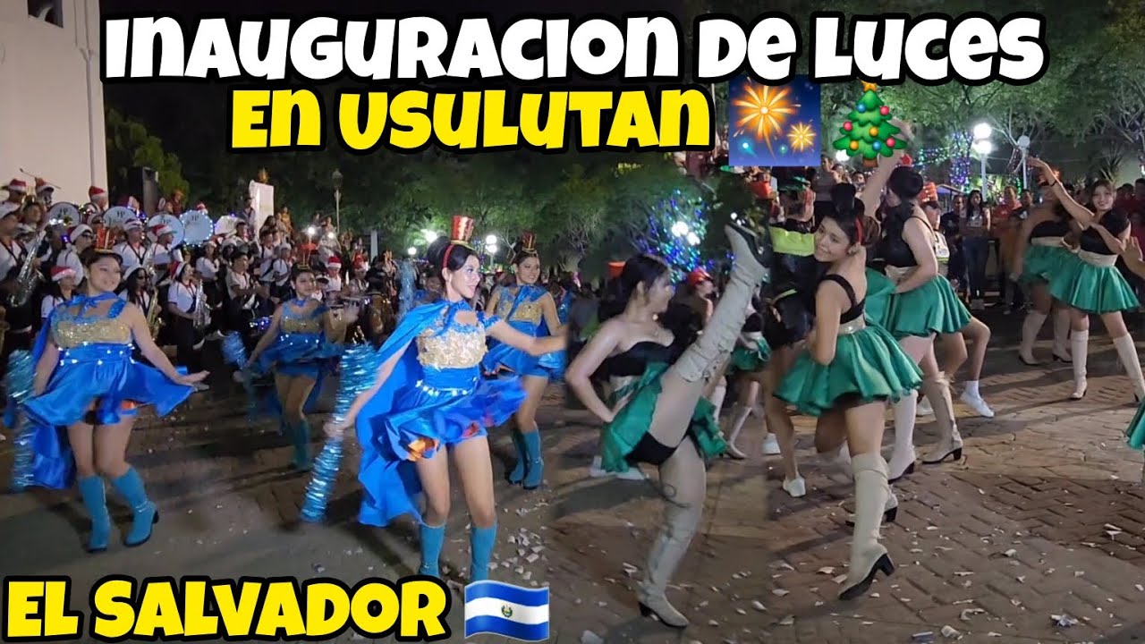 🚨INAUGURACION DE LUCES EN EL PARQUE DE USULUTAN EL SALVADOR 🎆🎄🇸🇻
