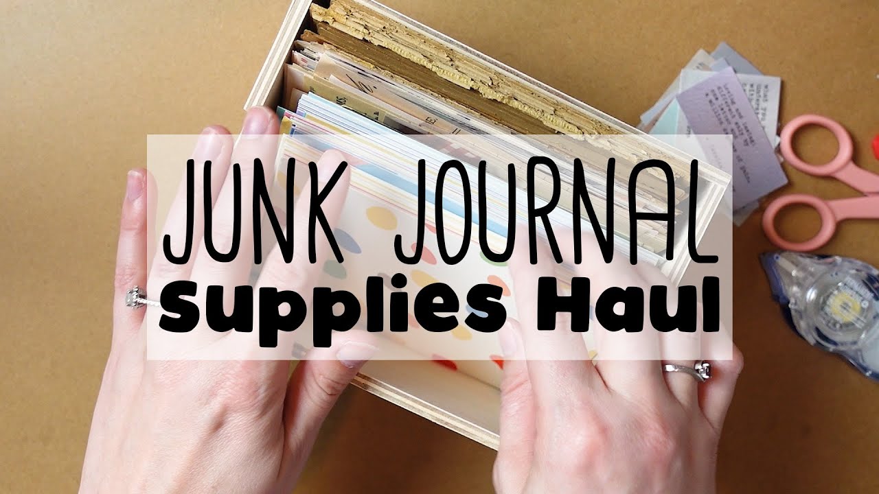 Junk Journal Supplies Haul | ASMR, No Talking, Soft Music